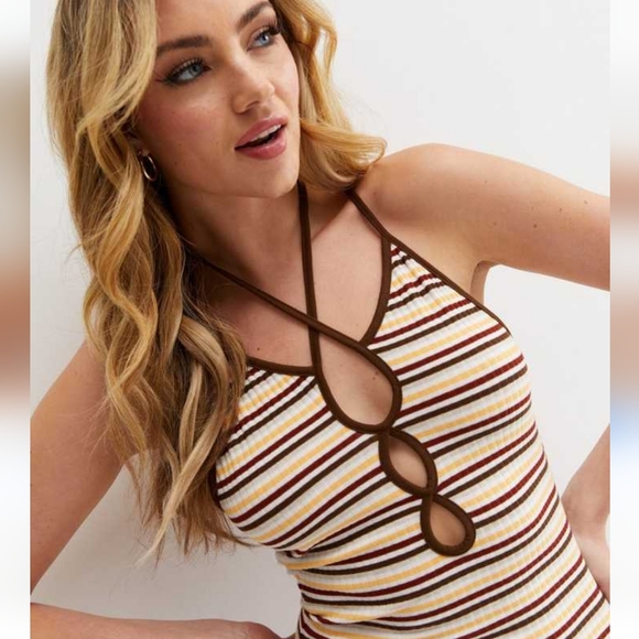 Neon & Nylon Striped dress NWT - Picture 3 of 15